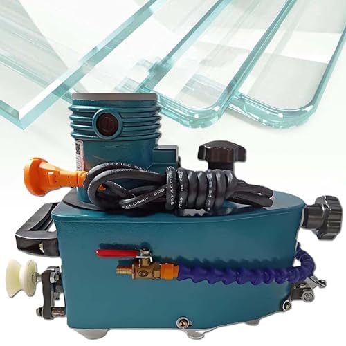 CUTANGELAR Elektrischer Kantenschleifer, professionelle, tragbare 800-W-Glasschleifmaschine, tragbare Kantenschleifmaschine, 8000 U/min, Acryl und Stein mit Einer Dicke von 5–12 mm(Blue) von CUTANGELAR