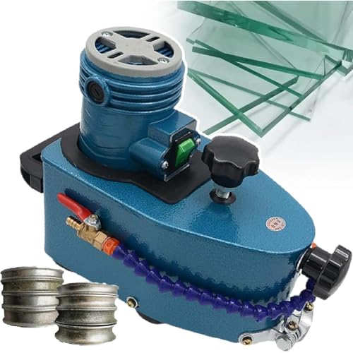 CUTANGELAR Elektrischer Kantenschleifer, tragbarer 800-W-Glaskantenpolierer, Handschleifmaschine mit 8000 U/min, zum Anfasen und Polieren von G-las, Marmor und Keramik mit Diamantscheiben(Blue) von CUTANGELAR
