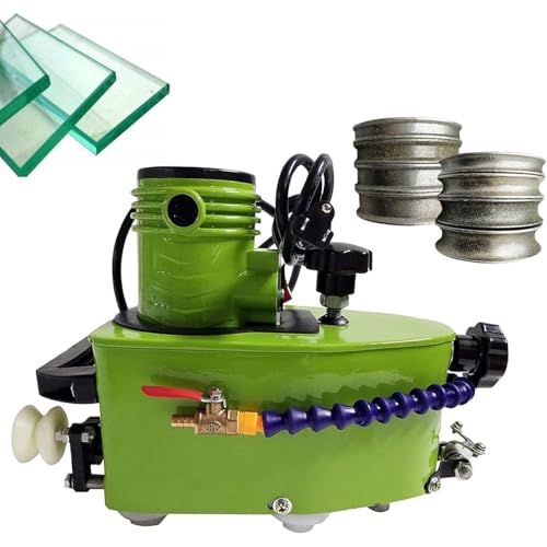 CUTANGELAR Elektrischer Kantenschleifer, tragbarer 800-W-Glaskantenpolierer, Handschleifmaschine mit 8000 U/min, zum Anfasen und Polieren von G-las, Marmor und Keramik mit Diamantscheiben(Green) von CUTANGELAR