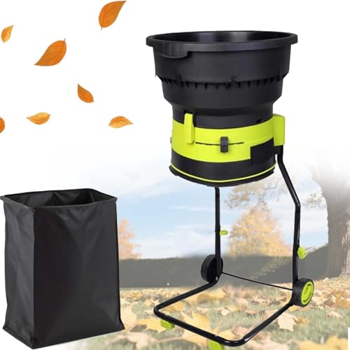 CUTANGELAR Elektrischer Laubhäcksler mit Fangsack, 2500W-Messerloses Design, 54 cm breiter Einfülltrichter für große Gärten, ideal zur Reduzierung von zur Kompostierung(Nopowercord) von CUTANGELAR