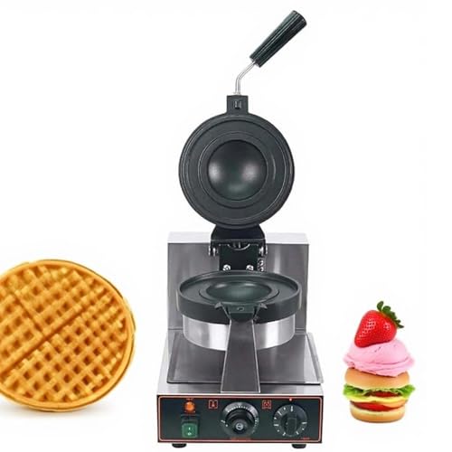 CUTANGELAR Elektrisches Burger-Waffeleisen: Professionelle Eiscreme-Sandwichpresse mit einstellbarem Timer und Temperaturregelung, ideal für private und gewerbliche Küchen.(Single Head) von CUTANGELAR