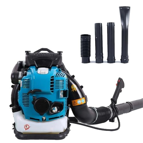 CUTANGELAR Fortschrittlicher 125cc 4-Takt Rucksackbläser, Getrenntes Öl-Kraftstoff-System Für Erhöhte Haltbarkeit, Geringerer Wartungsaufwand, Schnelle Reinigung Von Höfen(Blue) von CUTANGELAR