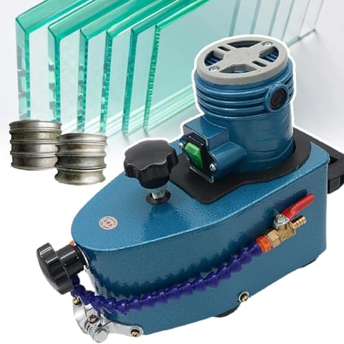 CUTANGELAR Glaspoliermaschine, tragbarer 800-W-Glaskantenschleifer, Handpoliermaschine mit 8000 U/min, geräuscharmer Motor, Marmor, Quarzstein mit Einer Dicke von 5–12 mm(Blue) von CUTANGELAR