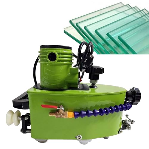 CUTANGELAR Glaspoliermaschine, tragbarer 800-W-Glaskantenschleifer, Handpoliermaschine mit 8000 U/min, geräuscharmer Motor, Marmor, Quarzstein mit Einer Dicke von 5–12 mm(Green) von CUTANGELAR