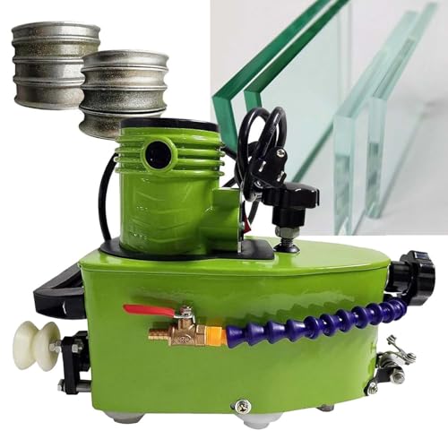 CUTANGELAR Hand-Glasschleifmaschine, Profi-Glaskantenschleifmaschine mit 800 W, 8000 U/min, Verschiedene Scheibenformen, kompatibel für runde und gerade Kanten. Abgeschrägte Kanten.(Green) von CUTANGELAR
