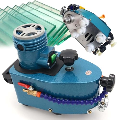 CUTANGELAR Handschleifmaschine für Gl-as, professionelle 800-W-Glaskantenschleifmaschine, tragbarer Glaskantenpolierer mit 8000 U/min, für Acryl, Marmor, Fliesen, DIY-Bastelprojekte(Blue) von CUTANGELAR