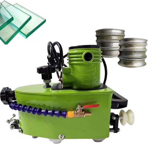 CUTANGELAR Handschleifmaschine für Gl-as, vielseitige, tragbare 800-W-Glasfacettenmaschine, elektrische Handschleifmaschine, 8000 U/min zum Polieren runder, gerader Kanten an Marmor, Plexiglas(Green) von CUTANGELAR