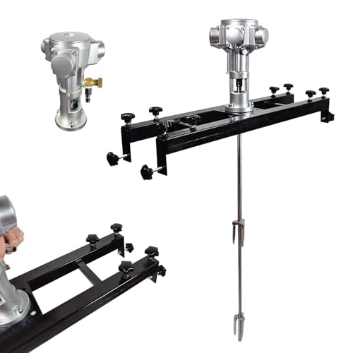 CUTANGELAR IBC Tank Mischmaschine, Industrieller Pneumatischer Farbmischer, Geschwindigkeitskontrolle 0-1800 U/min, Mischvolumen 1000L, Geeignet für Hochviskose Materialien(Large 5Cylinder) von CUTANGELAR