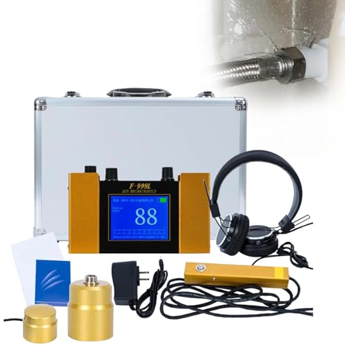 CUTANGELAR Intelligenter Unterirdischer Leckdetektor mit Kopfhörern und Sensor Griff, 200Hz–3000Hz Durchstimmbare Frequenz, Einfach Ablesbare Anzeige mit Schallgraph CUTANGELAR Intelligenter Unterirdischer Leckdetektor mit Kopfhörern und Sensor Griff, 200Hz–3000Hz Durchstimmbare Frequenz, Einfach Ablesbare Anzeige mit Schallgraph von CUTANGELAR