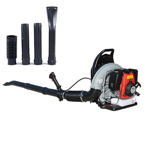 CUTANGELAR Kabelloser 4-Takt Benzin Rucksack Laubbläser 125cc, 2.0L Tank, Max 10000 U/min, Multi-Oberflächen Reinigung, Geringer Geräuschpegel Für Privat-und Gewerbliche Nutzung.(Red) von CUTANGELAR