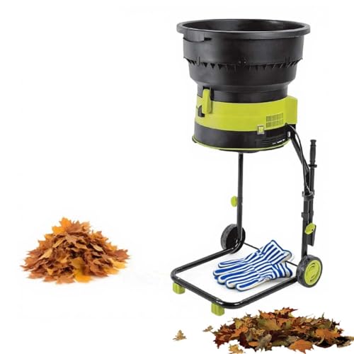 CUTANGELAR Kompostzerkleinerer, messerloser Laubzerkleinerer mit Rädern, 2500-W-Elektro-Häcksler für die Gartenreinigung, einstellbare Kompoststruktur, ideal für Hobbygärtner(10mxpowercord) von CUTANGELAR