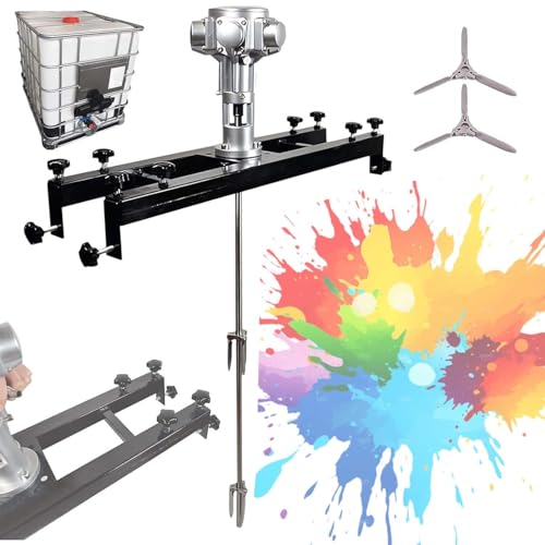 CUTANGELAR Luft Rührer Farbmischer, Kommerzieller Pneumatischer Rührer, Große Mischbehälterkapazität 1000L, Ausziehbarer Träger, Klappbare Klingen, Perfekt für Farbe und Harz.(Large 5Cylinder) von CUTANGELAR