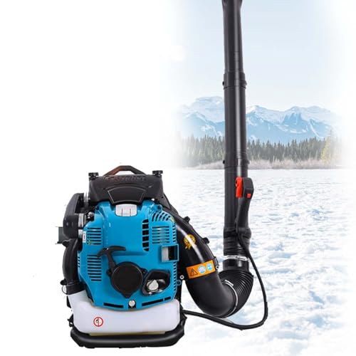 CUTANGELAR Multifunktionaler 125cc 4-Takt Rucksack Bläser, Leistungsstarke 6kW Leistung, 10000 U/min, Geeignet Für Ganzjährige Verwendung Inklusive Schneeräumung Und Laubblasen.(Blue) von CUTANGELAR