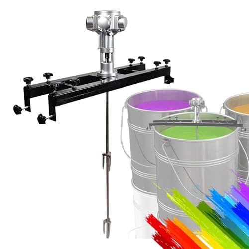 CUTANGELAR Pneumatischer Farbmischer, IBC Behältermischer mit Teleskophalterung, Luftmotor 1HP 3/4HP 1/2HP, Mischkapazität 1000L,Sichereres Rühren für Tinten.(3Cylinder) von CUTANGELAR
