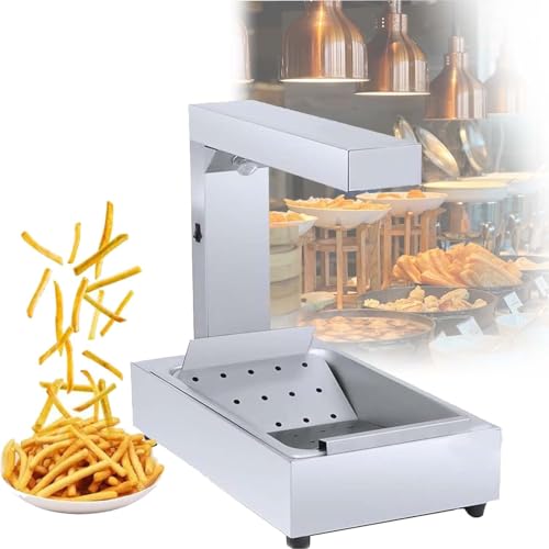 CUTANGELAR Pommes-Frites-Wärmer für den gewerblichen Gebrauch auf der Arbeitsplatte – Lebensmittelechter Edelstahlwärmer mit Warmhaltelampe und Abtropfschale für Cafés, Buffets und Restaurants. von CUTANGELAR