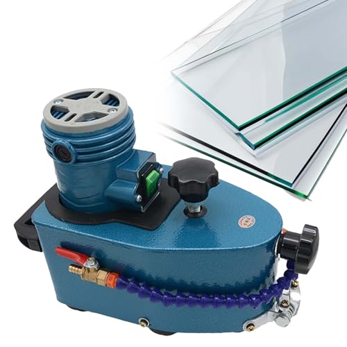 CUTANGELAR Professioneller 800-W-Glasschleifer, tragbarer Kantenpolierer mit 8000 U/min, mit Kühlsystem zum Anfasen von Gl-as und Keramikfliesen, Schleifgeschwindigkeit 1–3 m/min(Blue) von CUTANGELAR