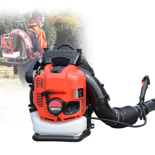 CUTANGELAR Professioneller Benzin Rucksack Laubbläser 125cc 4-Takt Motor, 2.0L Tank Für Schwere Reinigung Von Laub, Schnee, Sta-ub Und Trümmern In Gärten Und Parks.(Red) von CUTANGELAR