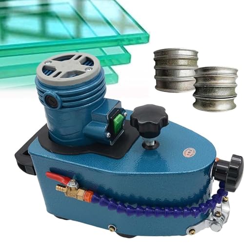 CUTANGELAR Rund-/Geradepolierer, 800 W Industrie-Glaskantenpolierer, tragbarer Handschleifer mit 8000 U/min, Sicherheitsisolationsgehäuse, Stein und Keramik mit Einer Dicke von 5–12 mm.(Blue) von CUTANGELAR