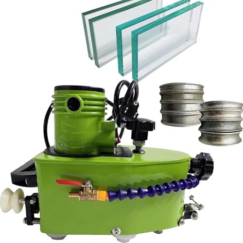 CUTANGELAR Rund-/Geradepolierer, 800 W Industrie-Glaskantenpolierer, tragbarer Handschleifer mit 8000 U/min, Sicherheitsisolationsgehäuse, Stein und Keramik mit Einer Dicke von 5–12 mm.(Green) von CUTANGELAR