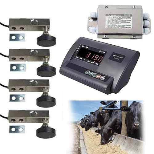 CUTANGELAR Viehwaage, Rinderwaage, Schweinewaage, 5000 kg/11023 lbs maximale Tragkraft, Hochpräzises Viehwaagen-Set, Bodenwaage, mit hellem LED-Display, Tierwaagen-Set für Tiere/Kühe/Schweine CUTANGELAR Viehwaage, Rinderwaage, Schweinewaage, 5000 kg/11023 lbs maximale Tragkraft, Hochpräzises Viehwaagen-Set, Bodenwaage, mit hellem LED-Display, Tierwaagen-Set für Tiere/Kühe/Schweine von CUTANGELAR