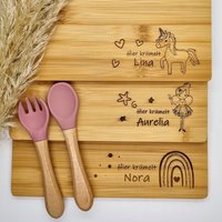 Personalisiertes Frühstücksbrett Aus Bambus Mit Namensgravur & Motiv - Ideales Geschenk Für Mädchen Personalisiertes Frühstücksbrett Aus Bambus Mit Namensgravur & Motiv - Ideales Geschenk Für Mädchen von CUTEGeschenke