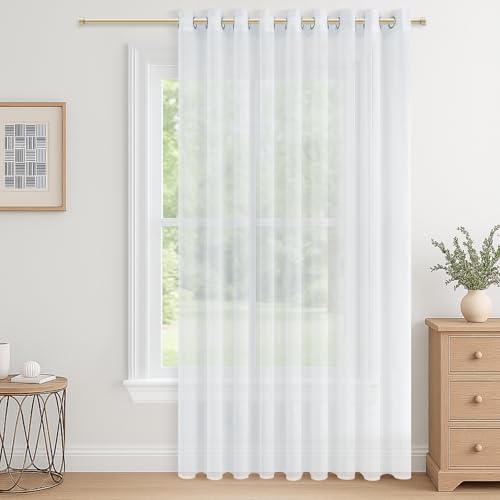 CUTEWIND Vorhang Weiß mit Ösen Transparent Extra Breit 1 Stück, Weiße Gardinen Voile Wohnzimmer 225 cm Lang, 300 cm Breit, Vorhänge Durchsichtig für Große Fenster Schlafzimmer Kinderzimmer CUTEWIND Vorhang Weiß mit Ösen Transparent Extra Breit 1 Stück, Weiße Gardinen Voile Wohnzimmer 225 cm Lang, 300 cm Breit, Vorhänge Durchsichtig für Große Fenster Schlafzimmer Kinderzimmer von CUTEWIND