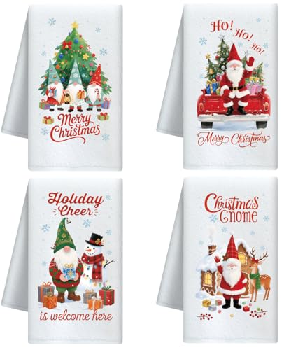 CUTHOLLOW Weihnachten und Wichtel Deko Trockentuch 4er-Set, Weich & Saugfähig Geschirrtücher Microfaser für Küche, Tee, Kaffee, Bar, Zuhause, Gemütlich Geschenk für Weihnachten, Winter, Geburtstag CUTHOLLOW Weihnachten und Wichtel Deko Trockentuch 4er-Set, Weich & Saugfähig Geschirrtücher Microfaser für Küche, Tee, Kaffee, Bar, Zuhause, Gemütlich Geschenk für Weihnachten, Winter, Geburtstag von CUTHOLLOW