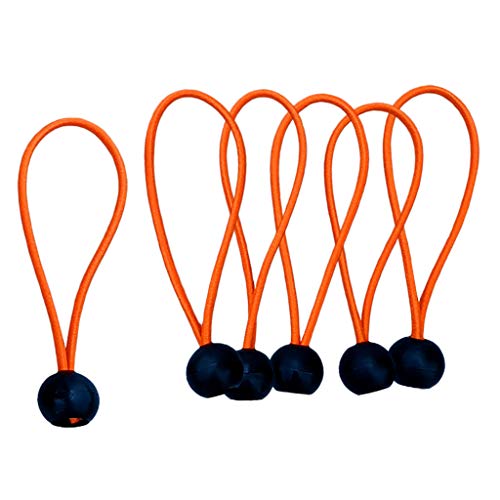 Planenspanner mit Kugel Spanngummi Expanderschlingen Zeltgummis Gummischlaufen 6er Set - Orange, 4 Zoll Planenspanner mit Kugel Spanngummi Expanderschlingen Zeltgummis Gummischlaufen 6er Set - Orange, 4 Zoll von CUTICATE