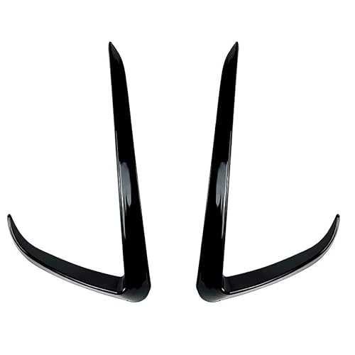 CUTSKY 2 stücke Auto Front Blade Trim Für Tesla Model 3 Y 2017-2022 Licht Augenbraue Windmesser Stoßstange Abdeckung Aufkleber ABS Nebelscheinwerfer Dekoration,Glossy Black-Model Y von CUTSKY