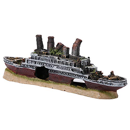 CUTULAMO Titanic Lost Wrecked Boat, Stilvolle und Schöne Ornament Wrack Ornamente Titanic Lost Wrecked Color Detailed for Landscapescaping for Aquarium Decoration CUTULAMO Titanic Lost Wrecked Boat, Stilvolle und Schöne Ornament Wrack Ornamente Titanic Lost Wrecked Color Detailed for Landscapescaping for Aquarium Decoration von CUTULAMO