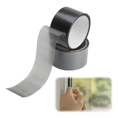 ARTGUTS Fliegengitter Reparatur Set, Grau Fliegengitter Reparatur Klebeband, Selbstklebend Insektenschutz fliegengitter, Starkes Glasfasermaterial, für Insektenschutz, Zelte, Türen(5 cm x 10 m) von CUVZORA
