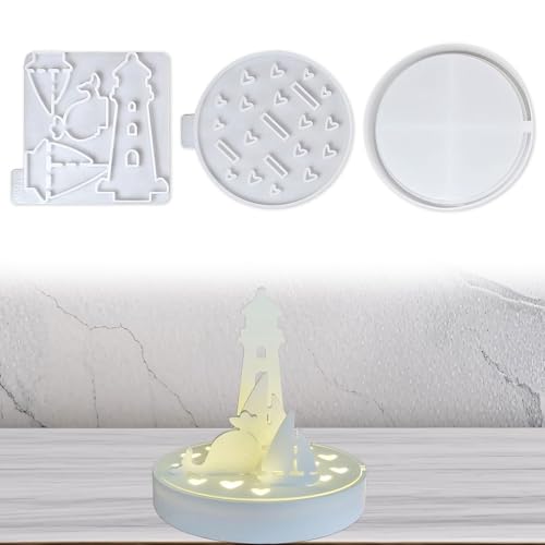 CUVZORA 6 Stück 3D Silikonformen Set Sommer Maritim, Leuchtturm, Segelboot, Wal mit Sockel, Gießformen für Gips & Kerzen, DIY Bastelideen für Sommerdekoration CUVZORA 6 Stück 3D Silikonformen Set Sommer Maritim, Leuchtturm, Segelboot, Wal mit Sockel, Gießformen für Gips & Kerzen, DIY Bastelideen für Sommerdekoration von CUVZORA