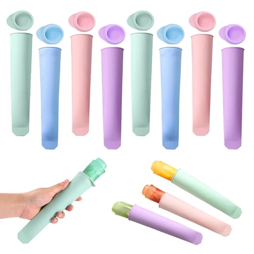 CUVZORA 8 Stück Eisformen Silikon, Wiederverwendbare Wassereis Formen für Eiswürfel, Schokolade, Gelee, BPA frei lebensmittelechtes Silikon, Ideal für Familie, Party, Kinder CUVZORA 8 Stück Eisformen Silikon, Wiederverwendbare Wassereis Formen für Eiswürfel, Schokolade, Gelee, BPA frei lebensmittelechtes Silikon, Ideal für Familie, Party, Kinder von CUVZORA