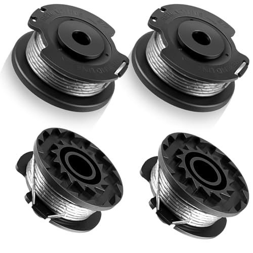 CUVZORA Ersatzspule für Bosch Rasentrimmer EasyGrassCut 23/26/18/18-230/18-260/18-26, F015800569/F016800385, Fäden speziell für verbesserte Schnittleistung entwickelt (4 Spulen) von CUVZORA