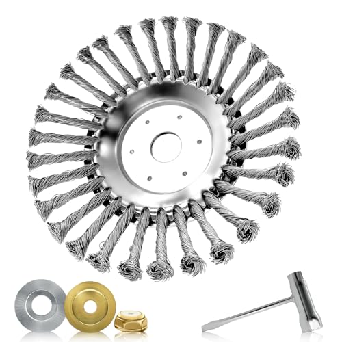 CUVZORA Metallbürste für Motorsense, Universal, mit Stahldraht, hohe Widerstandsfähigkeit, 200 x 25,4 mm, breite Kompatibilität und effiziente Leistung für Gärten und Bauernhöfe CUVZORA Metallbürste für Motorsense, Universal, mit Stahldraht, hohe Widerstandsfähigkeit, 200 x 25,4 mm, breite Kompatibilität und effiziente Leistung für Gärten und Bauernhöfe von CUVZORA
