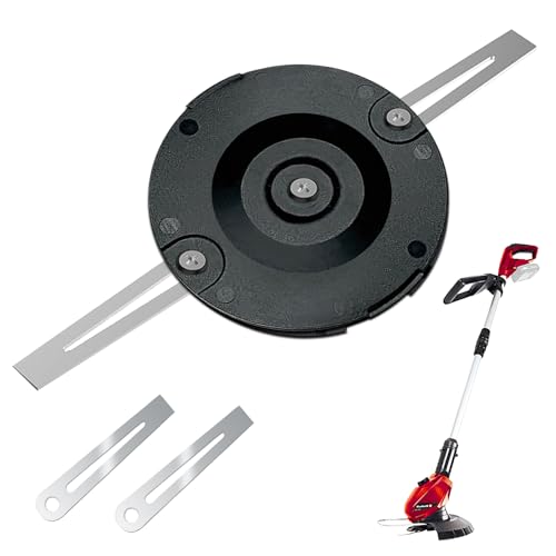 CUVZORA Trimmerkopf mit Klinge, Kompatibel mit BOSCH AFS 23-37 Strimmer Trimmer head, Metall Rasentrimmer Messer Zubehör, Doppelte Metallklingen mit Unterbodenschutz(1* Cutterplatte + 2 Klingen) von CUVZORA