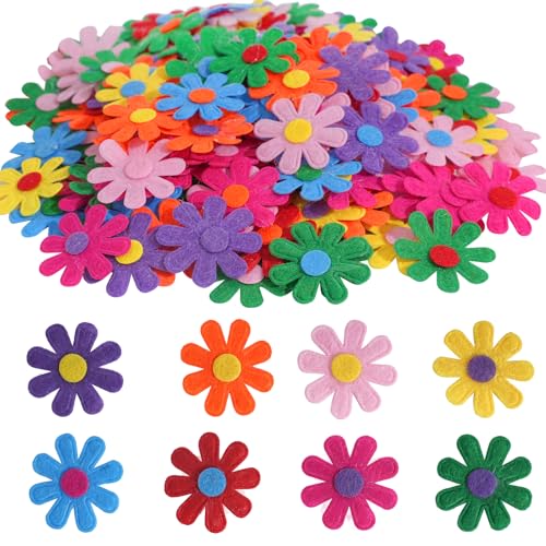 CUWELT 200 Stück 2,8cm Filz Blumen Stoff Blumen Verschönerung, Bunte Stoff Blümchen Streudeko Blumen, Filz Blüten, Stoffblumen Deko Filzblume, Verzierung Blüten für DIY Handwerk Basteln Kunst CUWELT 200 Stück 2,8cm Filz Blumen Stoff Blumen Verschönerung, Bunte Stoff Blümchen Streudeko Blumen, Filz Blüten, Stoffblumen Deko Filzblume, Verzierung Blüten für DIY Handwerk Basteln Kunst von CUWELT