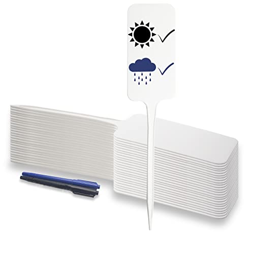 CUWELT 30Stk Pflanzenschilder Plastik, 28 cm Kunststoff Kräuterschilder Wasserfest, Weiß Groß Pflanzschilder zum Beschriften für Baumschulen Pflanzen Zierpflanzen Blumen Gemüse Garten CUWELT 30Stk Pflanzenschilder Plastik, 28 cm Kunststoff Kräuterschilder Wasserfest, Weiß Groß Pflanzschilder zum Beschriften für Baumschulen Pflanzen Zierpflanzen Blumen Gemüse Garten von CUWELT