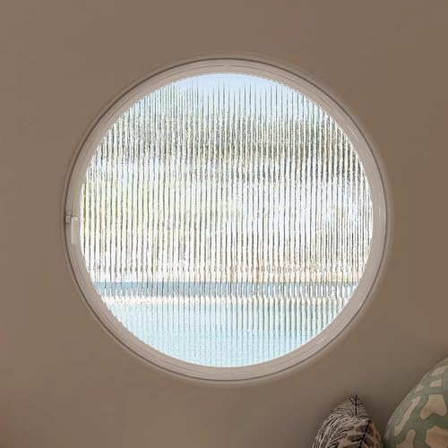 Rundfenster 360° drehbares rundes Fenster aus gehärtetem Glas Glasfenster Aluminiumlegierung(Wit,50cm) von CUXAHO