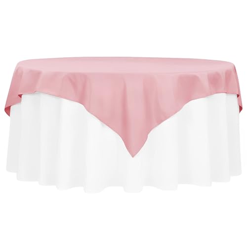 CV Linens 10859us Tischdecke, Polyester, 183 cm, quadratisch, Dusty Rose/Malve, 1 Stück von CV Linens