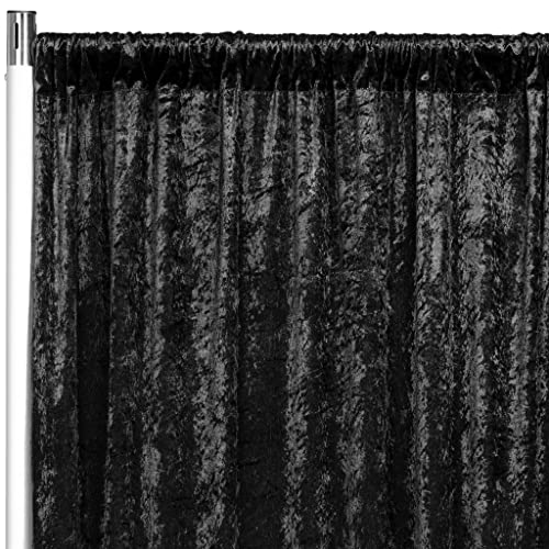 CV Linens 11352us Samt-Vorhang, 244 cm x 132 cm, Schwarz, 1 Stück von CV Linens