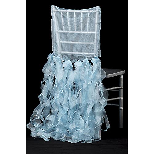 CV Linens 8330us Chiavari Rückenlehnenbezug 38 cm, Babyblau, 1 Stück Stuhlbezug von CV Linens