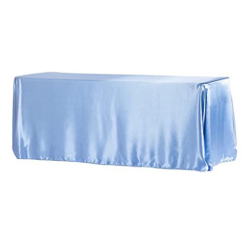 CV Linens Satin Tischdecke | 1 Stück | Kornblume/Gelassenheit | rechteckig - 2 m x 4 m von RCZ Décor