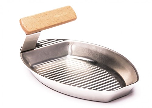 CV 2er Set Gemüse-Grillpfanne Edelstahl Grillplatte mit Schlitzen und abnehmbarem Holzgriff 25 x 16 cm CV 2er Set Gemüse-Grillpfanne Edelstahl Grillplatte mit Schlitzen und abnehmbarem Holzgriff 25 x 16 cm von CV