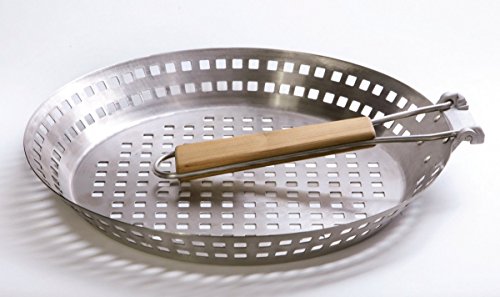 CV Grill-Pfanne Gemüse Grillkorb Edelstahl rund mit Klapp-Griff Ø ca. 31 cm Grillzubehör CV Grill-Pfanne Gemüse Grillkorb Edelstahl rund mit Klapp-Griff Ø ca. 31 cm Grillzubehör von CV