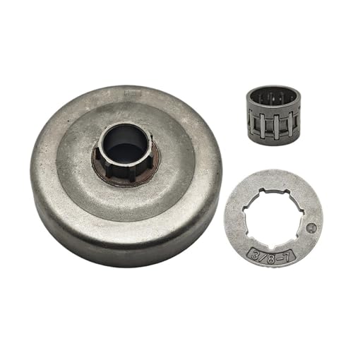 CVAADV Kupplungstrommel 3/8 7 Zähne Kleine Keilwelle 19mm Kettenradfelge Nadellagersatz Kompatibel mit 50 51 55 154 254 Kettensägenwerkzeugteil CVAADV Kupplungstrommel 3/8 7 Zähne Kleine Keilwelle 19mm Kettenradfelge Nadellagersatz Kompatibel mit 50 51 55 154 254 Kettensägenwerkzeugteil von CVAADV
