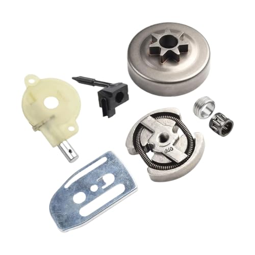 CVAADV Pumpenöler-Getriebe und Kupplungstrommel-Kit, kompatibel mit 41 136 137 142 141 Kettensägen, Teile, Garten-Elektrowerkzeug von CVAADV