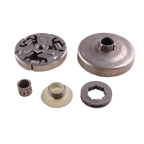 CVAADV Silbernes 3/8"-7 Kupplungstrommel-Kettenrad-Kit, kompatibel mit 355 357XP 357 359 EPA-Kettensäge 537103401 503934871 587691701 von CVAADV