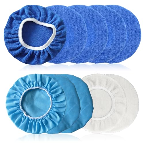 Polierhauben Set, 10 Stück Weiche Mikrofaser Polierhaube 230mm-250mm Wachshauben Polierpads 3 Materialien Polierkappe Polieraufsatz zum Auto Möbel Glas Bodenpolieren Wachsen Polierhauben Set, 10 Stück Weiche Mikrofaser Polierhaube 230mm-250mm Wachshauben Polierpads 3 Materialien Polierkappe Polieraufsatz zum Auto Möbel Glas Bodenpolieren Wachsen von CVASNF