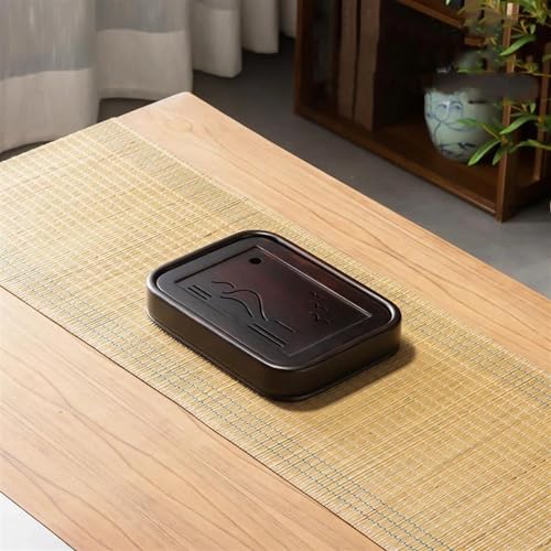 Teekannen und Kaffeegeschirr Reise-Teeset Bambus Tee Tablett Dual Zweck Tee Tablett Exquisite Hohl Dekoriert Teegeschirr Halter Wasser Lagerung Tee Tablett Entwässerung Wasser Tee Bord Teeservice(27.5 von CVCMGDGNEA